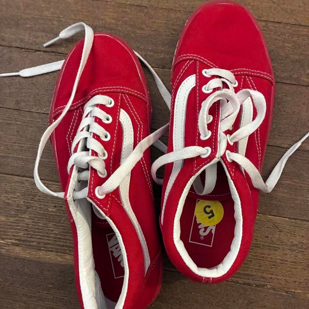 Red vans old skool sneakers women 5 - Picture 4 of 4